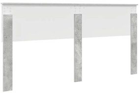 vidaXL Κεφαλάρι Σκυρόδεμα Γκρι 180 cm Επεξεργασμένο ξύλο