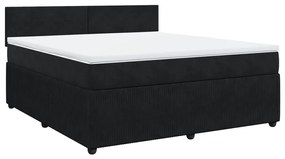 ΚΡΕΒΑΤΙ BOXSPRING ΜΕ ΣΤΡΩΜΑ ΜΑΥΡΟ 180X200 ΕΚ. ΒΕΛΟΥΔΙΝΟ 3290102