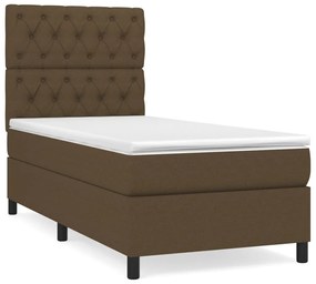 ΚΡΕΒΑΤΙ BOXSPRING ΜΕ ΣΤΡΩΜΑ ΣΚΟΥΡΟ ΚΑΦΕ 80X200 ΕΚ. ΥΦΑΣΜΑΤΙΝΟ 3141972