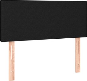 vidaXL Κρεβάτι Boxspring με Στρώμα Μαύρο 100 x 200 εκ. Υφασμάτινο