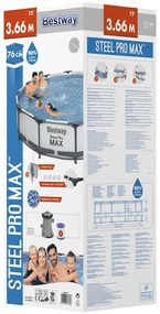 Bestway Σετ Πισίνας Steel Pro MAX 366 x 76 εκ.