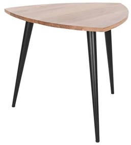 Τραπεζάκι Καφέ DKD Home Decor Μέταλλο ξύλο ακακίας 90 x 90 x 76 cm