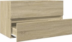 vidaXL Ντουλάπι Νιπτήρα Sonoma Δρυς 80 x 38,5 x 45 εκ. από Επεξ. Ξύλο
