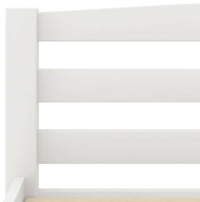 vidaXL Πλαίσιο Κρεβατιού Λευκό 140 x 200 εκ. από Μασίφ Ξύλο Πεύκου
