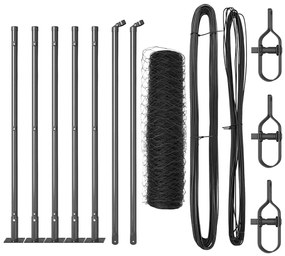 vidaXL Στύλος Περιφράξεων Γκρι 10 x 0,6 m (50 mm πλέγμα)