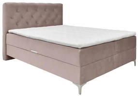 Bed Titto with Mattress and Topper Ρόζ, 180x200 εκ.