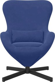 vidaXL Κάθισμα-αυγό Μπλε Αστυνομίας 63 x 73 x 90 εκ Βελούδο