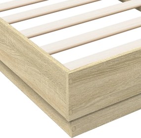 vidaXL Πλαίσιο Κρεβατιού Χωρ. Στρώμα Sonoma Δρυς 75x190εκ Επεξ. Ξύλο