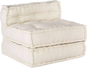vidaXL Μονάδα Μοντέρνου Καναπέ 4 pcs Κρεμ Ύφασμα