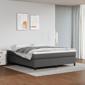 Πλαίσιο Κρεβατιού Boxspring Γκρι 160x200 εκ. Συνθετικό Δέρμα - Γκρι