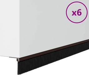 vidaXL Σφραγίδες πόρτας με βούρτσες που προσαρτώνται 6 τμχ. 100 cm