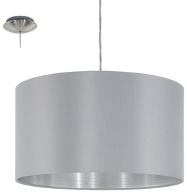 Φωτιστικό Οροφής Maserlo 31601 Grey Eglo Metal, Fabric