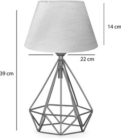 Επιτραπέζιο φωτιστικό PWL-1080 pakoworld Ε27 μπεζ-χρυσό Φ22x39εκ
