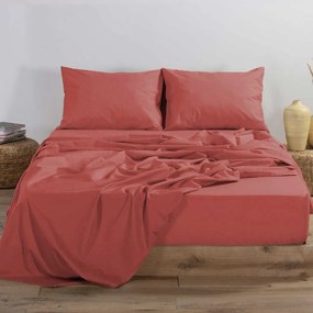 Σεντόνι Μονό Επίπεδο (170x270) Nef-Nef Homeware Basic Κοραλί