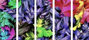 Εικόνα 5 μερών ρετρό πινελιές λουλουδιών