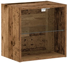 Floating Shelf από παλιό ξύλο 40x28,5x40 εκ. Κατασκευασμένο από MDF