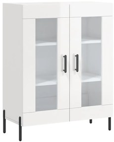 vidaXL Ντουλάπι Γυαλιστερό Λευκό 69,5x34x90 εκ. Επεξεργασμένο Ξύλο