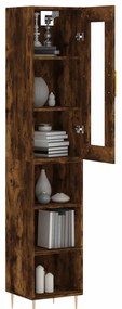 vidaXL Ντουλάπι Καπνιστή δρυς 34,5x34x180 εκ. από Επεξεργασμένο Ξύλο