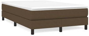 vidaXL Κρεβάτι Boxspring με Στρώμα Σκούρο Καφέ 120x190 εκ Υφασμάτινο