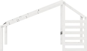 vidaXL Οροφή Κρεβατιού Παιδική Λευκό 198x97x113 εκ. Μασίφ Ξύλο Πεύκου