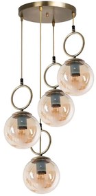 Φωτιστικό Οροφής Morino 846STL2813 Φ30x70cm 4xE27 40W Gold Opviq