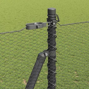 vidaXL Στύλος Περιφράξεων Γκρι 10 x 1,5 μ (13 χιλ. πλέγμα)