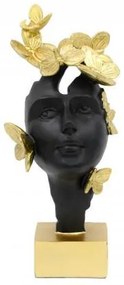 ΕΠΙΤΡΑΠΕΖΙΑ ΔΙΑΚΟΣΜΗΤΙΚΗ ΦΙΓΟΥΡΑ ”Face mask” Fylliana FL22068 ΜΑΥΡΟ-ΧΡΥΣΟ ΧΡΩΜΑ 13x9x31εκ 374-225-475