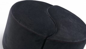 Πουφ Σκαμπό Ανθρακί/Ροζ ALIS 80x80x40