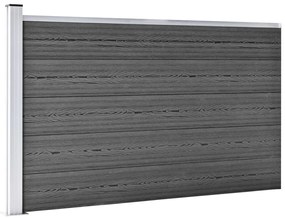 vidaXL Σετ Πάνελ Περίφραξης Μαύρο 526 x 105 εκ. από WPC