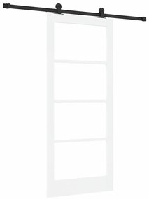 vidaXL Συρόμενη Πόρτα Λευκό 86 x 198.5 cm Ξύλο και μέταλλο