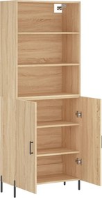 vidaXL Ντουλάπι Sonoma δρυς 69,5 x 34 x 180 εκ. από Επεξεργασμένο Ξύλο