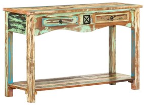 Τραπέζι Κονσόλα 120 x 40 x 75 εκ. από Μασίφ Ανακυκλωμένο Ξύλο - Πολύχρωμο