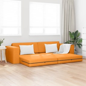 vidaXL Καναπές Κρεβάτι 2-σε-1 Σκούρα Κίτρινη 245x150x60.5 cm Ύφασμα