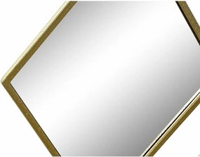 Τοίχο καθρέφτη DKD Home Decor Χρυσό Ρόμπος 63 x 2 x 90 cm