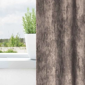 vidaXL Κουρτίνα με κουρτίνες 2 pcs Καπουτσίνο 225 x 140 εκ. Βελούδο