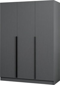 Τριφυλλη Ντουλαπα Ανθρακι KALEO 52x135x210