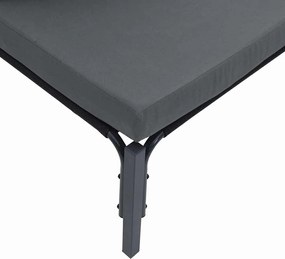 vidaXL Σετ Καναπέ Κήπου με μαξιλάρι 7 pcs Μαύρο Ατσάλι