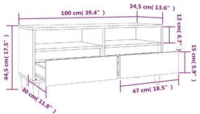 ΈΠΙΠΛΟ ΤΗΛΕΟΡΑΣΗΣ ΓΥΑΛ. ΛΕΥΚΟ 100X34,5X44,5 ΕΚ. ΕΠΕΞΕΡΓ. ΞΥΛΟ 831895