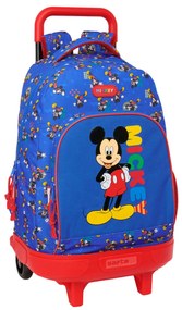 Σχολική Τσάντα με Ρόδες Mickey Mouse Clubhouse Today Μπλε 33 x 45 x 22 cm