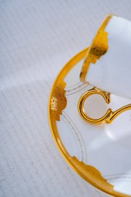Stewehome Σετ 6 τεμαχίων πορσελάνινα φλιτζάνια καφέ με ράφι Πολύχρωμο