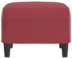 vidaXL Υποπόδιο Μπορντό 60x50x41 εκ. από Συνθετικό Δέρμα