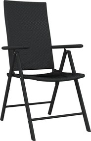 vidaXL Σετ Τραπεζαρίας Κήπου 5 Τεμαχίων Μαύρο