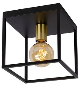 Φωτιστικό Οροφής Lucide 00124-01-30 RUBEN Μαύρο Ματ (Black Mat)|Χρυσό Χρώμα (Gold Coloured)