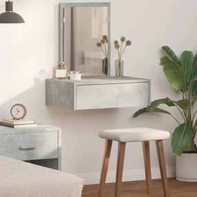 vidaXL Τραπέζι περιποίησης Γκρι 60 x 40 x 70 εκ. Επεξεργασμένο ξύλο