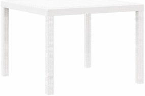 vidaXL Σέτ φαγητού για κήπο 5 pcs Λευκό Rattan Polt