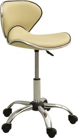 323677 vidaXL Salon Spa Stool Cream Faux Leather