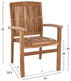 ΠΟΛΥΘΡΟΝΑ DART HM9781 ΞΥΛΟ ΤΕΑΚ 61x59,5x91Yεκ. - HM9781