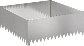 vidaXL Περίγραμμα γκαζόν 4 τμχ. 100 x 100 x 35 cm Ατσάλι Ασημί