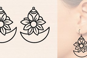 Σετ των 3 Intra απο ξύλο plywood 3mm-4mm πάχος – Ξύλινα σκουλαρίκια Spring Δίασταση 5x5 cm INTRAFABR-118634933