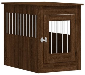 Κλουβί Σκύλου Καφέ Δρυς 55x80x68 εκ. από Επεξεργ. Ξύλο 838329